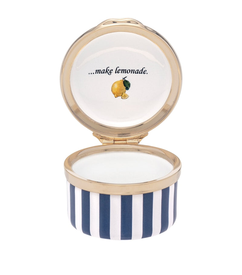 Halcyon Days When Life Gives You Lemons enamel box, UK version