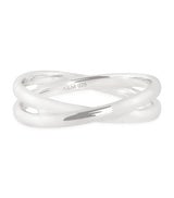 Harrods Astrid & Miyu Sterling Silver Crossover Illusion Band Ring- Buy online at McGrocer