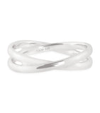 Astrid & Miyu sterling silver crossover illusion band ring, imported from the UK