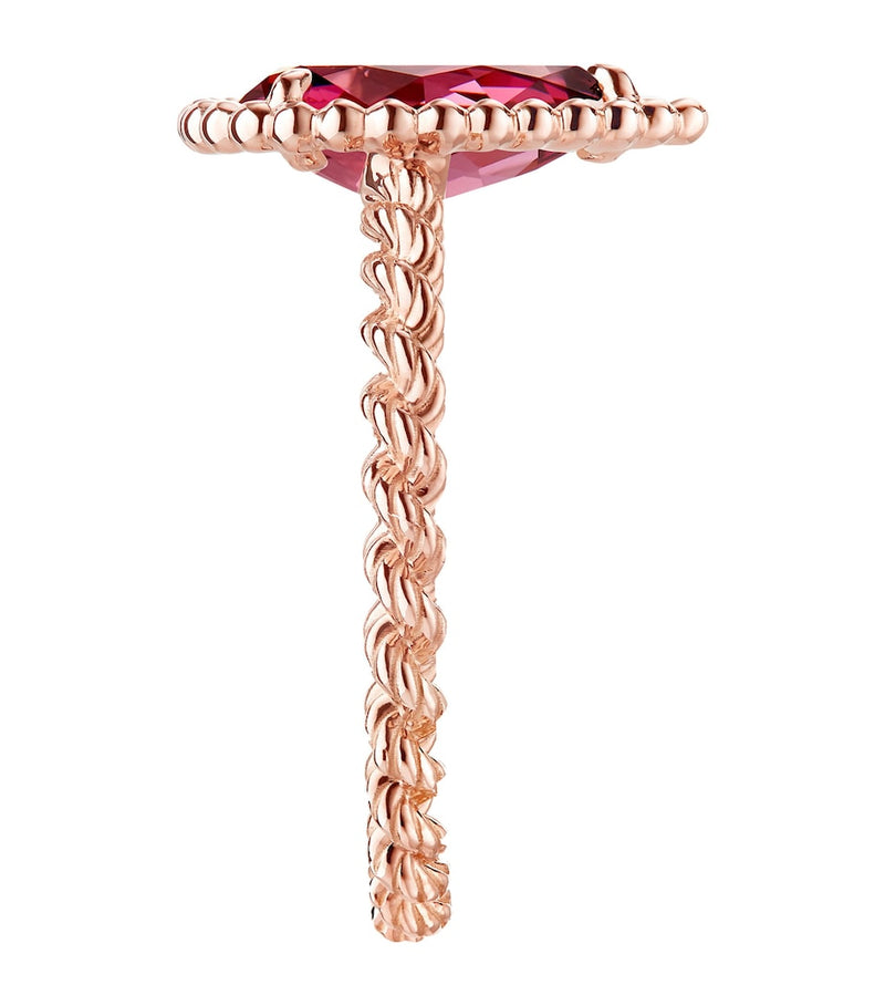 Boucheron small Serpent Bohème ring rose gold garnet - British product