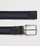 Paul & Shark reversible belt cotton-leather woven 2.5cm, UK version