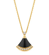 Harrods Bvlgari Divas' Dream Yellow Gold Diamond and Onyx Necklace- Buy online at McGrocer