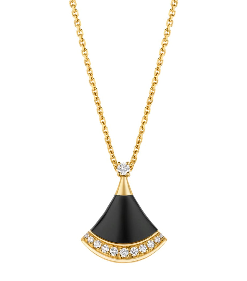 Bvlgari Divas' Dream necklace onyx diamonds yellow gold, UK version