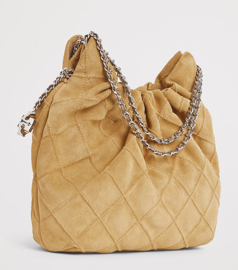 Tory Burch mini suede Flemming cross-body bag, imported from the UK