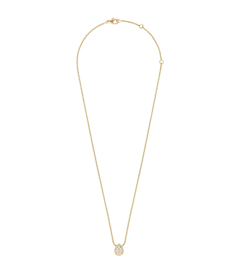 Boucheron yellow gold diamond serpent pendant necklace (British brand)