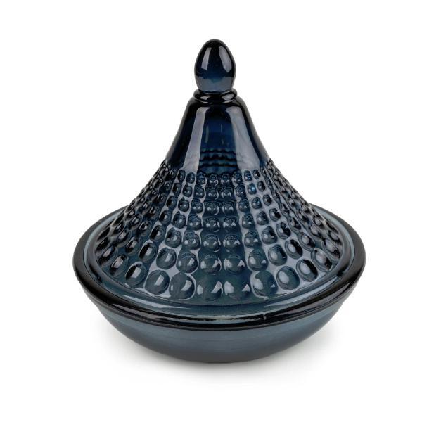 Candlelight Blue Jaisalmer tagine glass candle (British brand)
