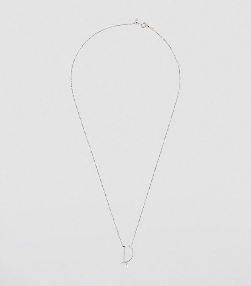 Persée white gold diamond alphabet necklace (British brand)