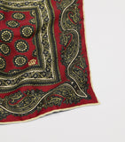 Dunhill mulberry silk printed pocket square 30cm x 30cm, UK version