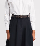 Sandro Paris leather rivet belt 3cm (British brand)