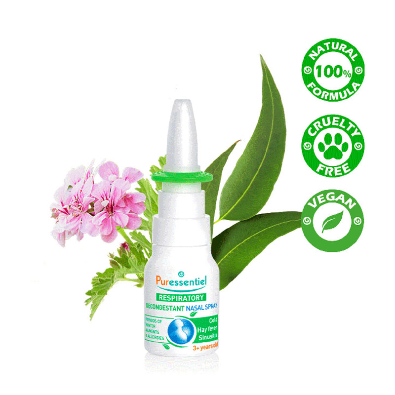 Puressentiel Respiratory Decongestant Nasal Spray 15ml, imported from the UK