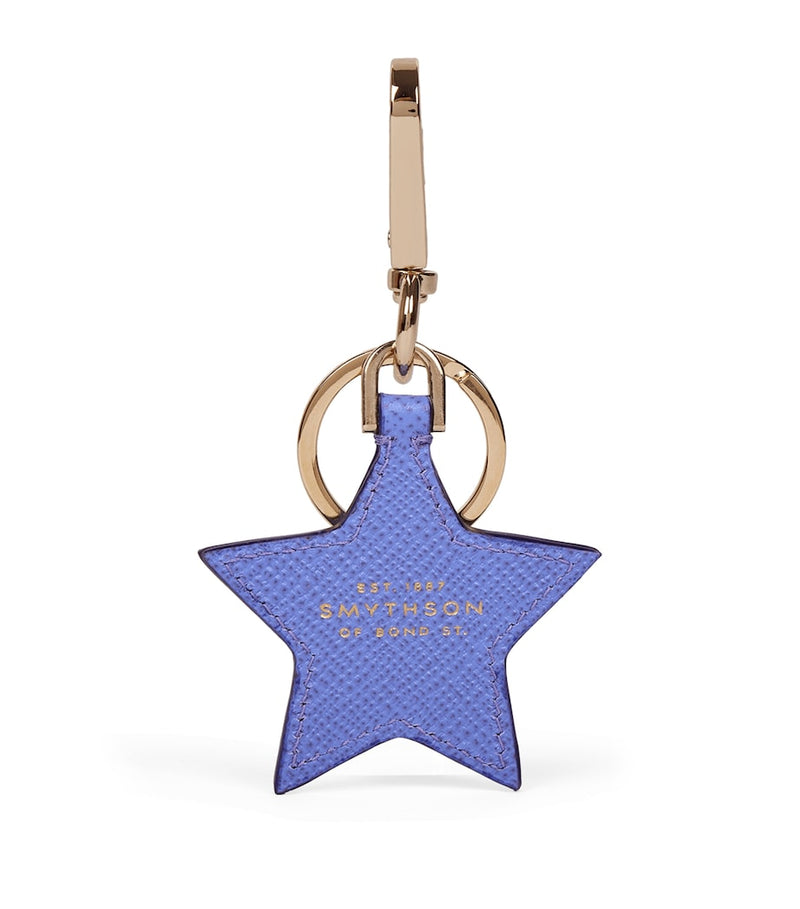 Smythson Panama Leather Star Keyring (British brand)