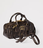 Miu Miu Arcadie top-handle bag matelassé leather, imported from the UK