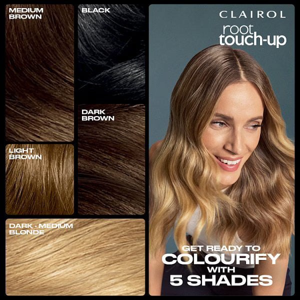 Clairol root touch up colour spray black can - British product