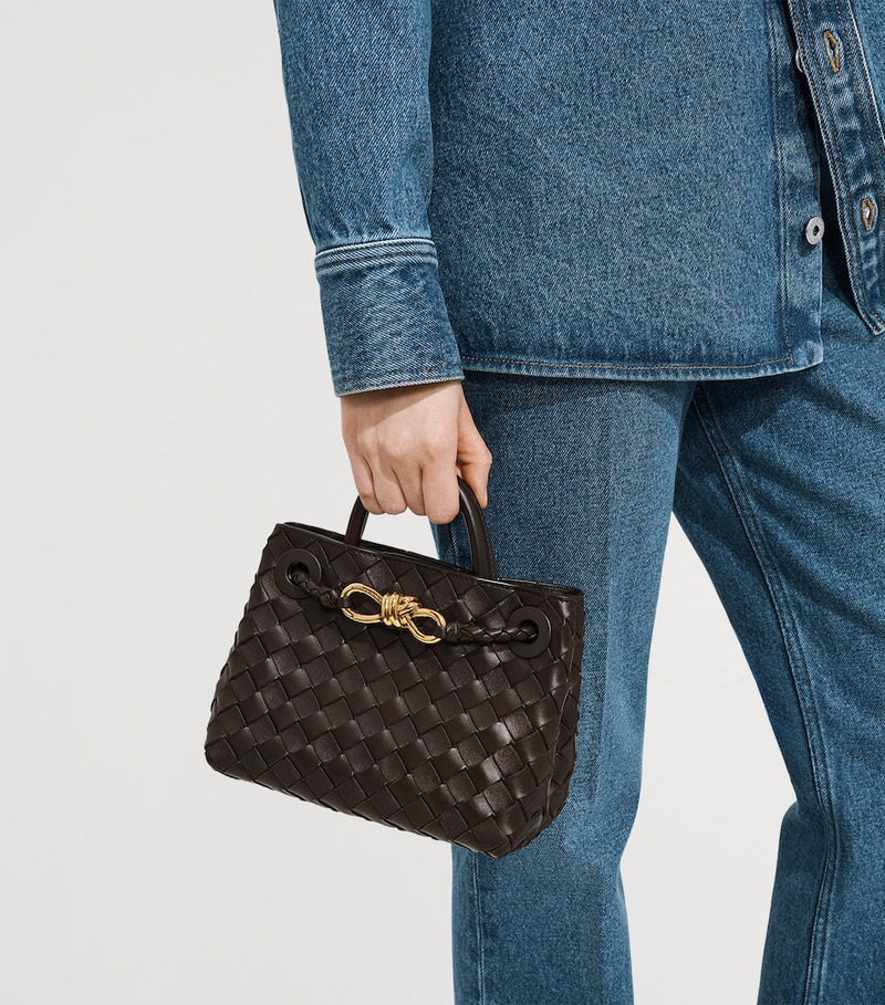 Bottega Veneta Andiamo mini leather top-handle bag - British product