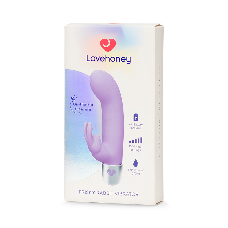 Lovehoney mon ami rabbit vibrator purple silicone, UK version