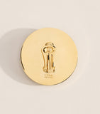 Chloé Pleats leather clip-on earrings gold-tone - British product