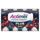 Actimel Plus 100% Vitamin D Cherry & Elderberry Immunity Yoghurt   8 x 100g - McGrocer