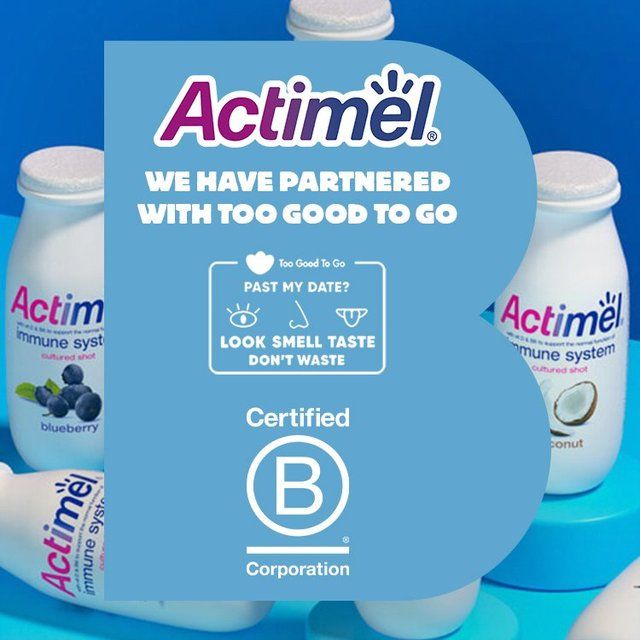 Actimel Strawberry 0% Added Sugar Fat Free Yoghurt Drink 8 x 100g - McGrocer