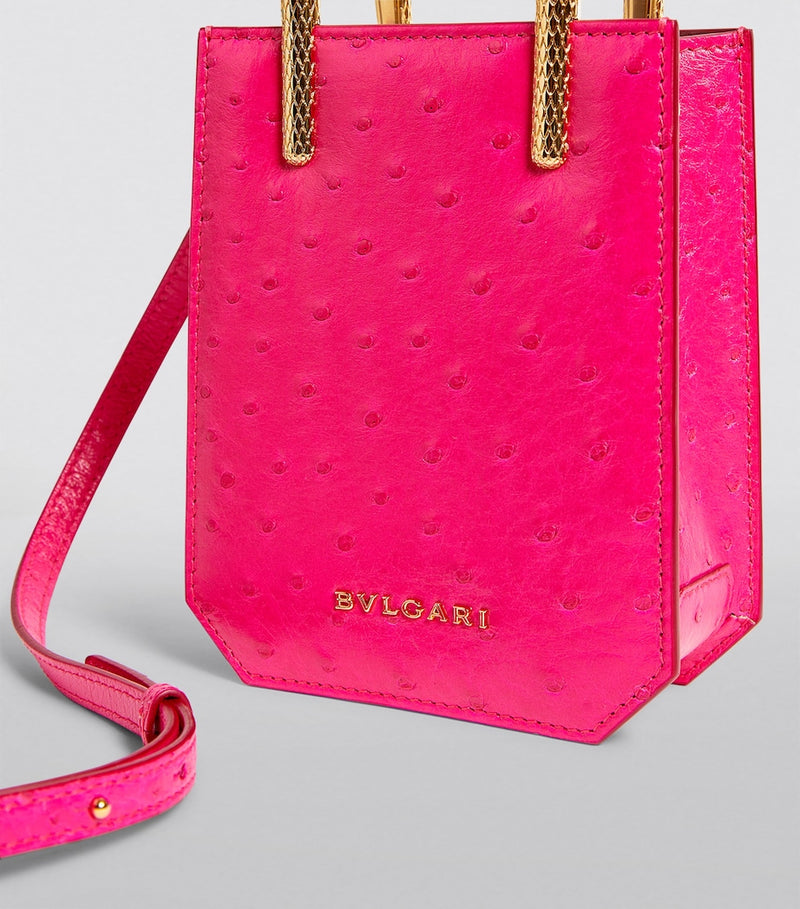Bvlgari Ostrich Leather Serpentine cross-body bag, UK version