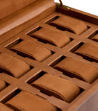 WOLF Brogue 10-piece watch box with lock, UK version