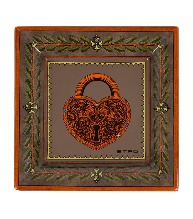 Etro Herald ceramic tray 20cm x 20cm - British product