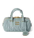 Miu Miu Arcadie top-handle bag matelassé leather, imported from the UK