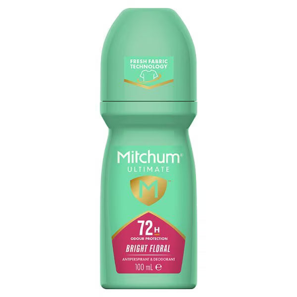 Mitchum Ultimate Roll On bright floral 100ml, imported from the UK