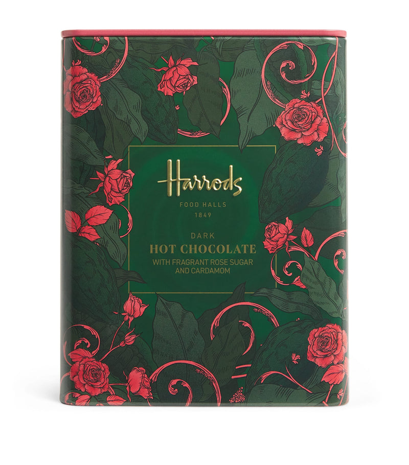Harrods dark hot chocolate with rose and cardamom 250g, UK version