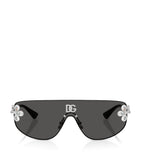 Dolce&Gabbana crystal-embellished visor sunglasses rectangular (British brand)