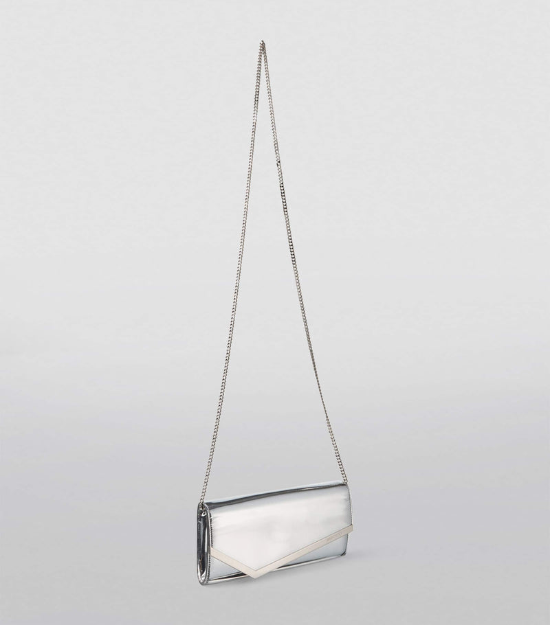 Jimmy Choo Emmie clutch bag with chain strap, imported from the UK