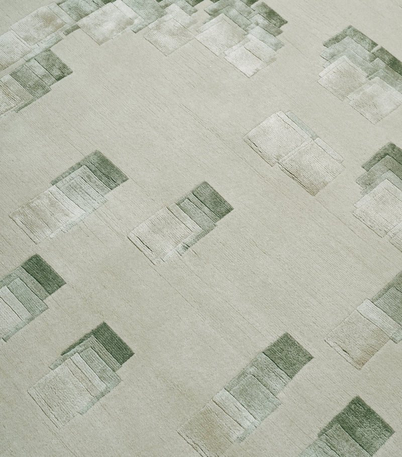 The Rug Company Runa Pistachio Rug 2.44m x 3.05m, imported from the UK