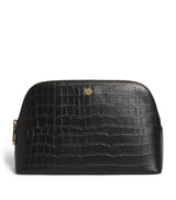 Harrods Harrods Large Croc-Embossed Leather Cosmetics Bag- Buy online at McGrocer