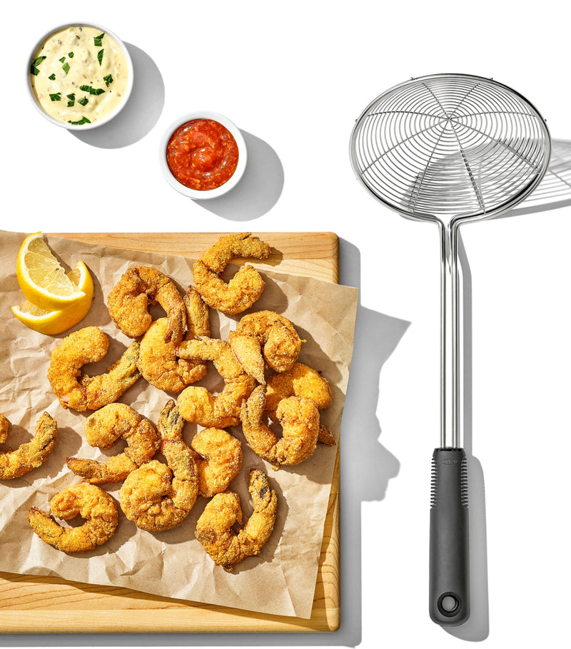 OXO Good Grips Scoop and Strain Skimmer, imported from the UK