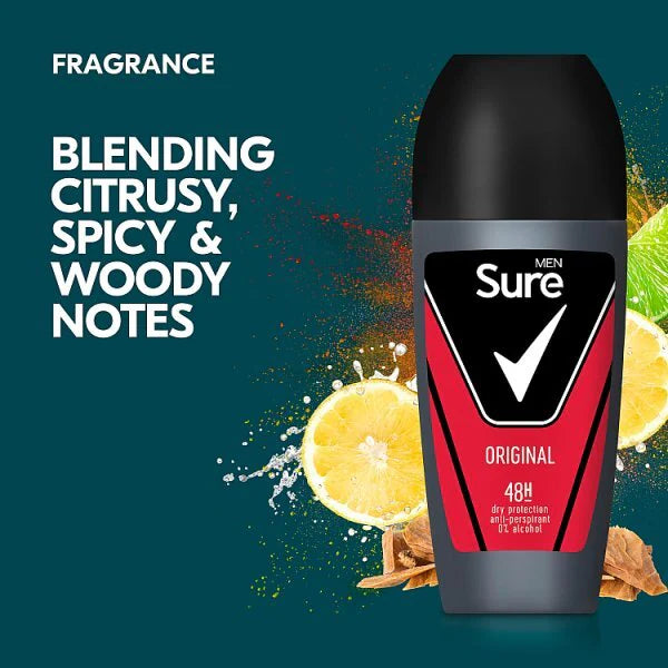 Sure Men Original antiperspirant roll-on 50ml (British brand)