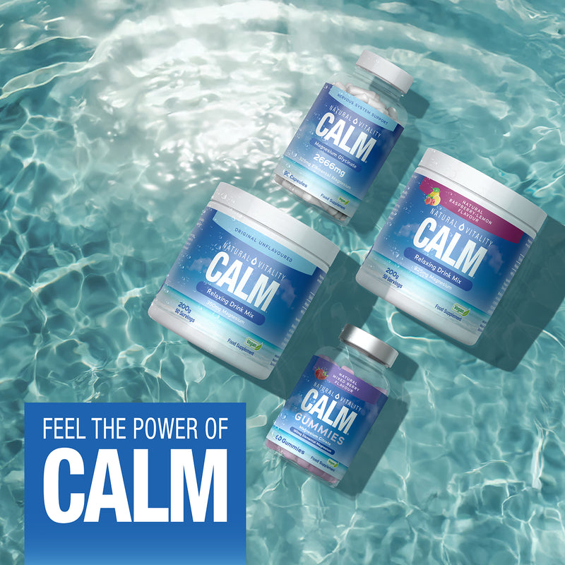 Natural Vitality Calm drink mix Original Unflavoured 200g, imported from the UK