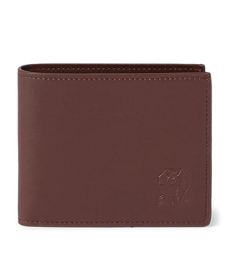 Brunello Cucinelli nubuck leather wallet with six card slots, imported from the UK