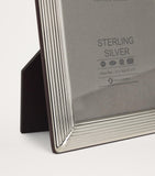Carrs Silver fluted photo frame with wood back 7x5 inches - British product