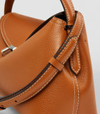 Toteme T-Lock top-handle bag in Italian leather (British brand)