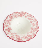 Bone China Tea Strainer with Floral and Fauna Design Approximately 12cm Wide x 3cm High