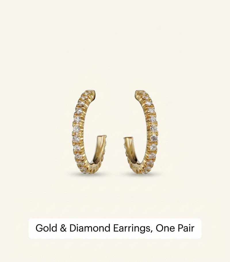 Cartier Étincelle hoop earrings 18k gold diamonds, imported from UK