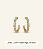 Cartier Étincelle hoop earrings 18k gold diamonds, imported from UK