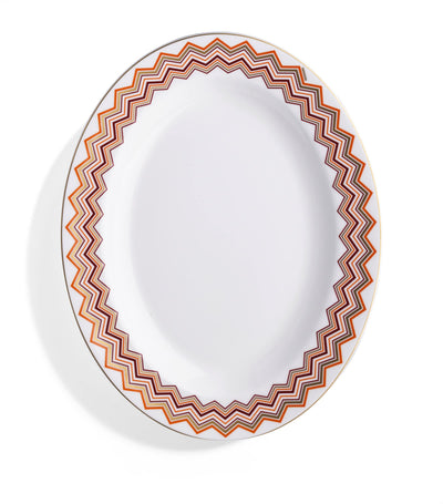Harrods Missoni Home Porcelain Zigzag Oval Serving Dish 36cm- Buy online at McGrocer