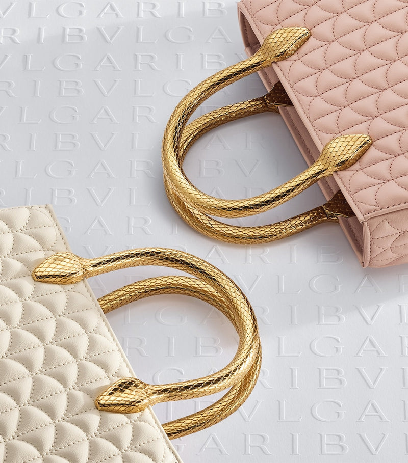 Bvlgari Serpentine Duo top-handle leather bag - British product