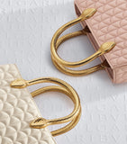 Bvlgari Serpentine Duo top-handle leather bag - British product