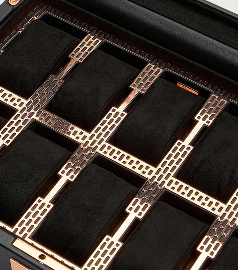 WOLF vegan leather 10-piece watch box, imported from the UK