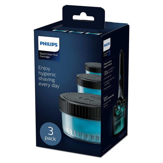 Philips 3 pack Quick Clean Pod Cartridge for Shavers - CC13/50 Men's Toiletries Boots   