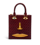 Schiaparelli leather Face top-handle bag - British product