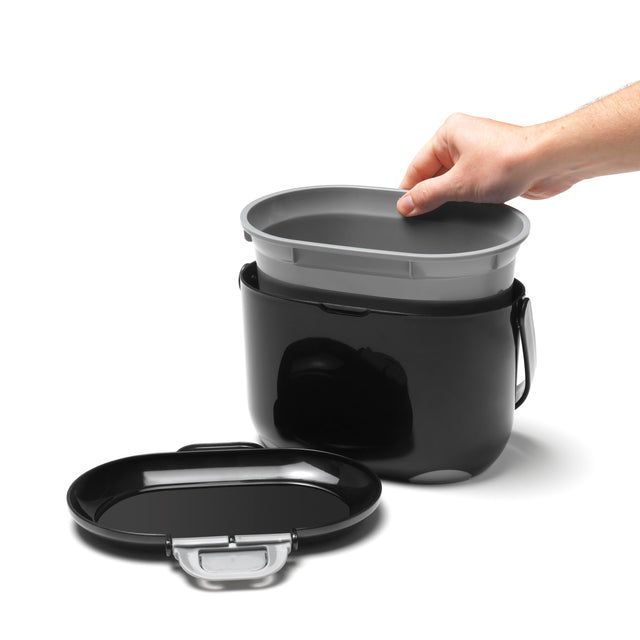 Addis Black/Grey Kitchen Food Compost Caddy - McGrocer