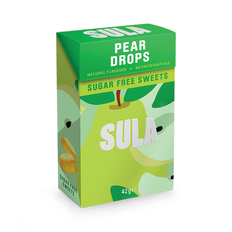 Sula Pear Drops sugar free sweets 42g - British product