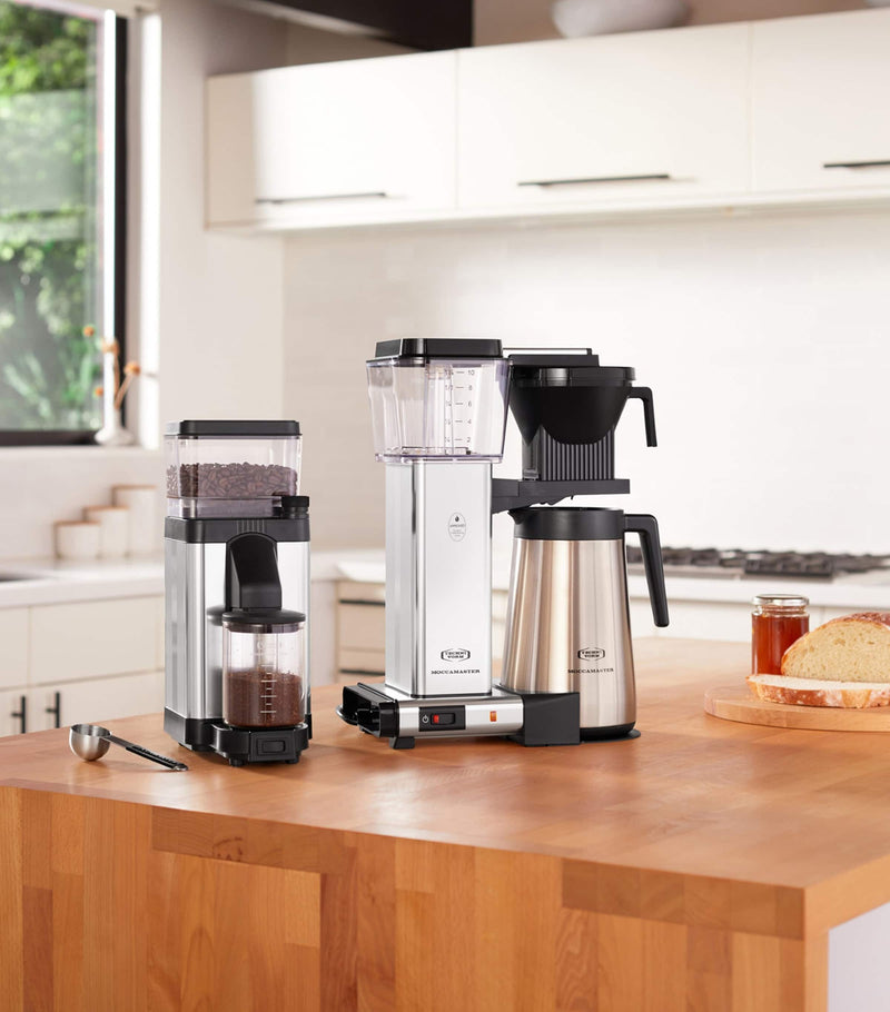 Moccamaster KM5 coffee grinder, imported from the UK